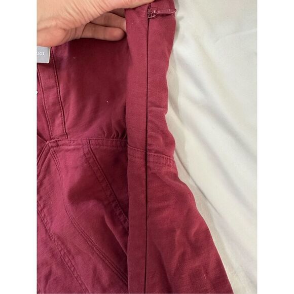 NWT ANTHROPOLOGIE Pilcro Crimson VNeck Seamed Mini Dress sz 8 - Picture 11 of 13